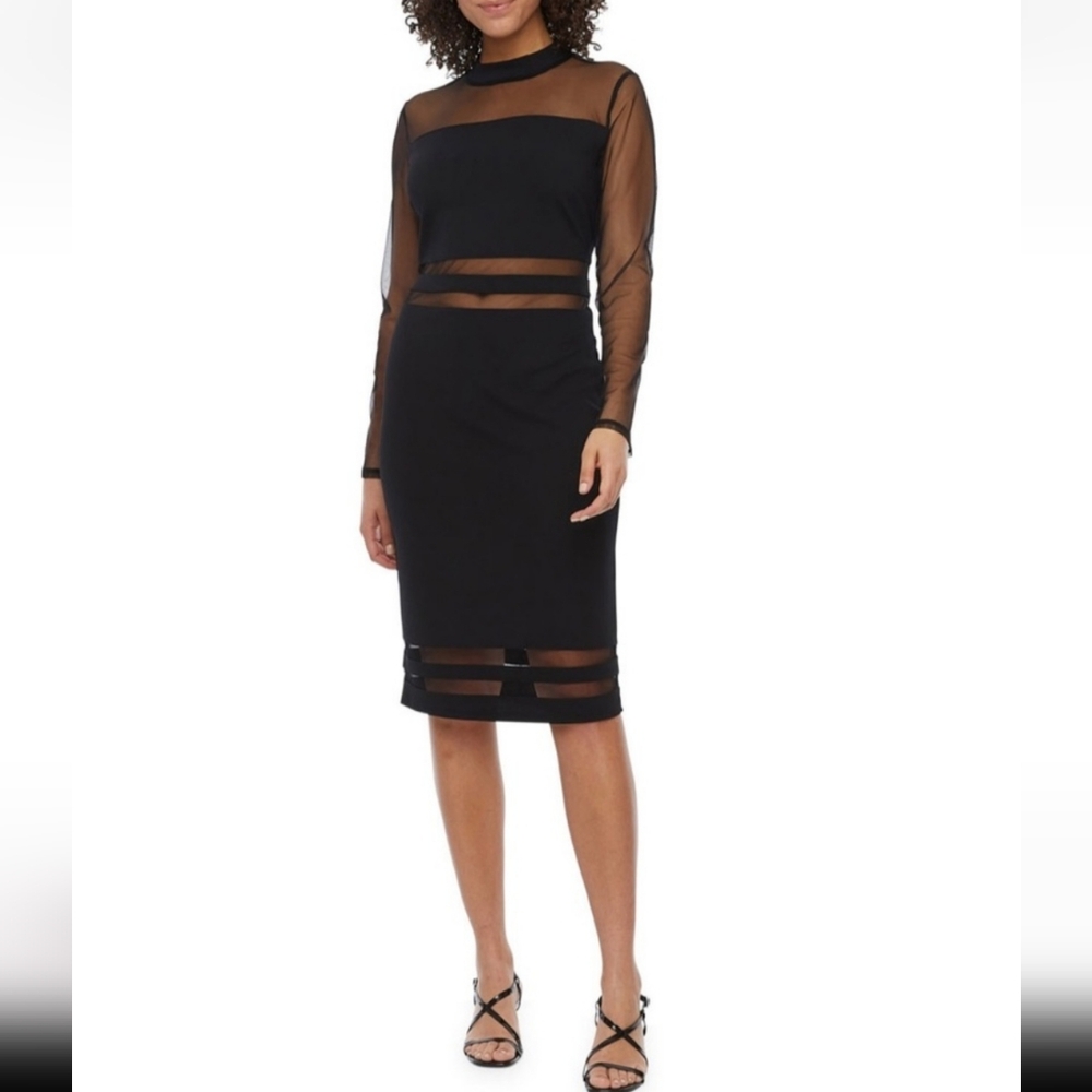 ⭐️3/$20⭐️ Black Sheer Panel Dress